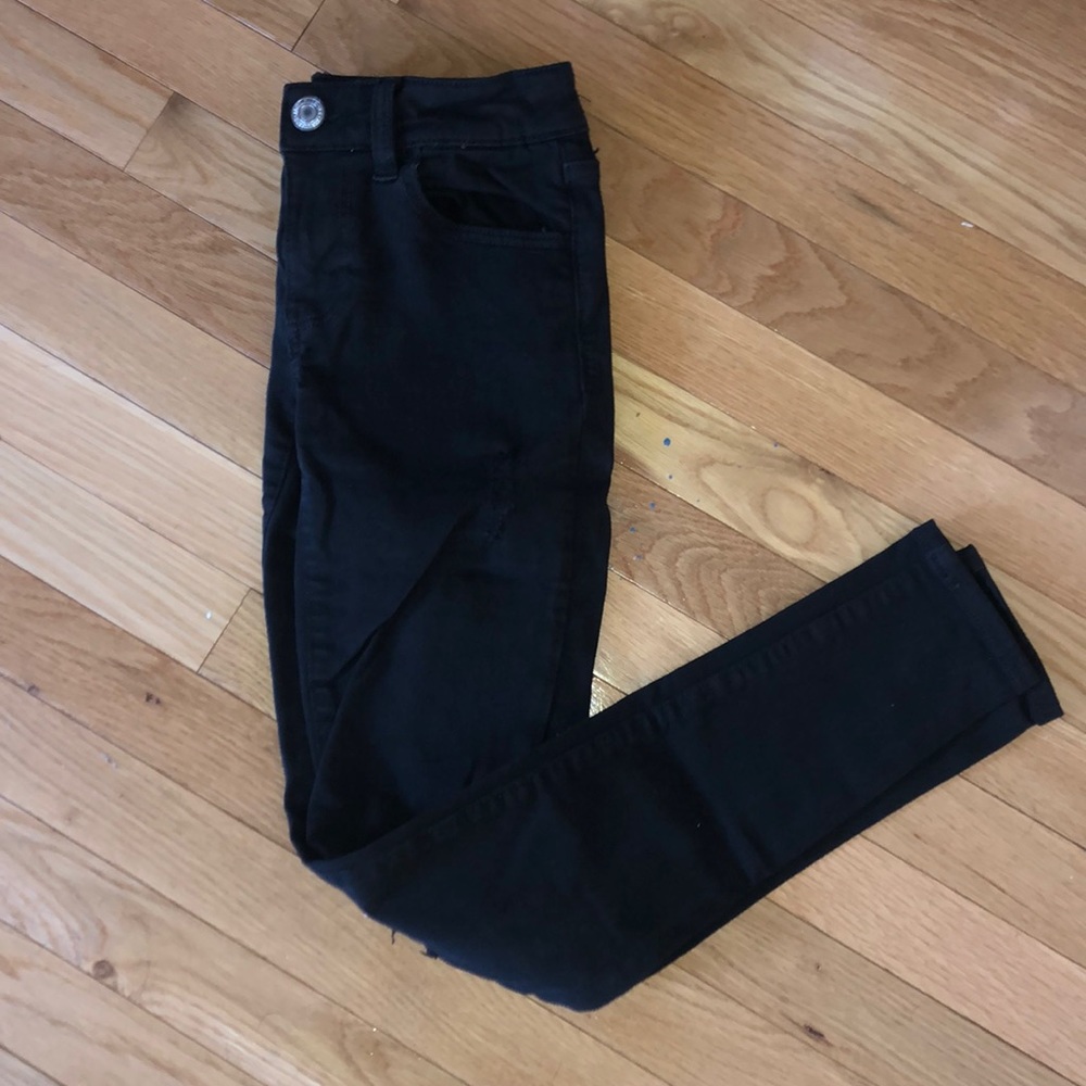 Black ripped jeans